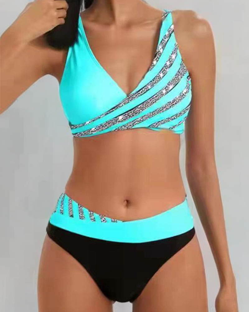 Mona - Nyomtatott Bikini Meleg Színekben