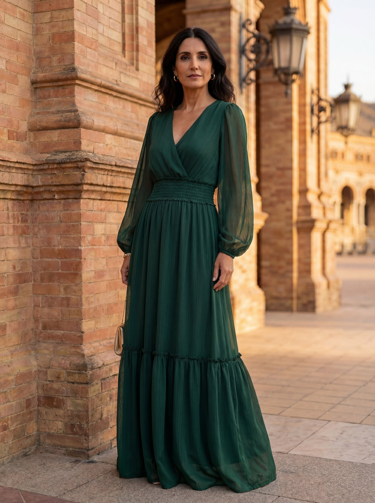 Maria – Chiffon ruha V dekoltú