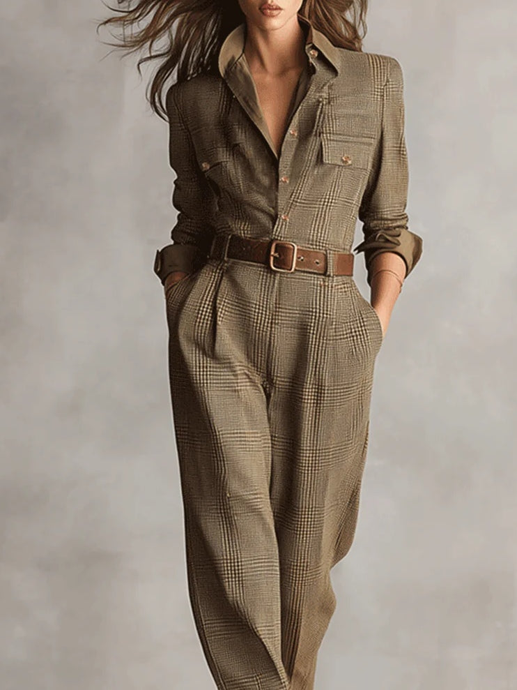 Anna™ || Elegant Plaid Jumpsuit
