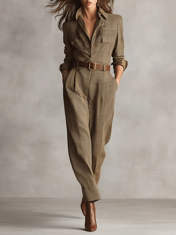 Anna™ || Elegant Plaid Jumpsuit