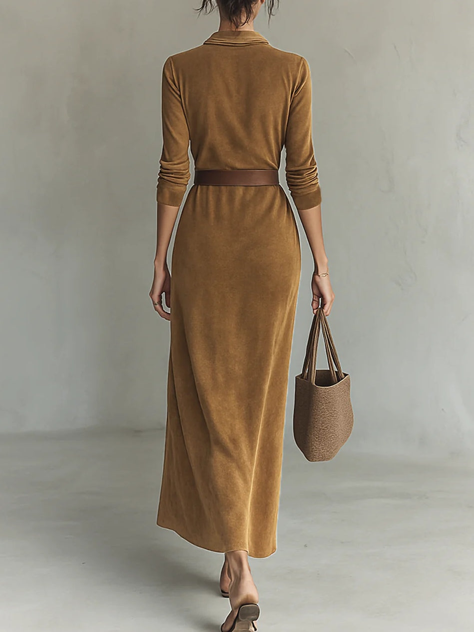 Juline™ | Suèdelook Maxi Ruha Reverssel