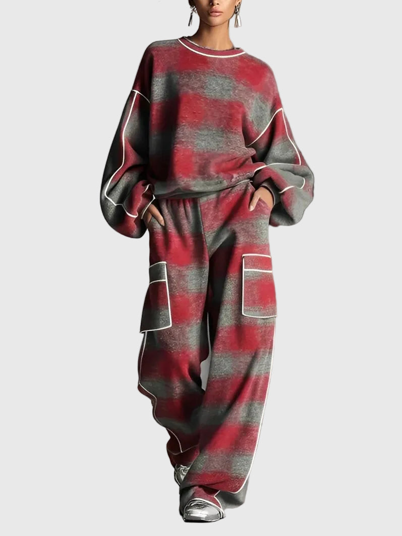 Louise - Gingham, colour block, two-piece set