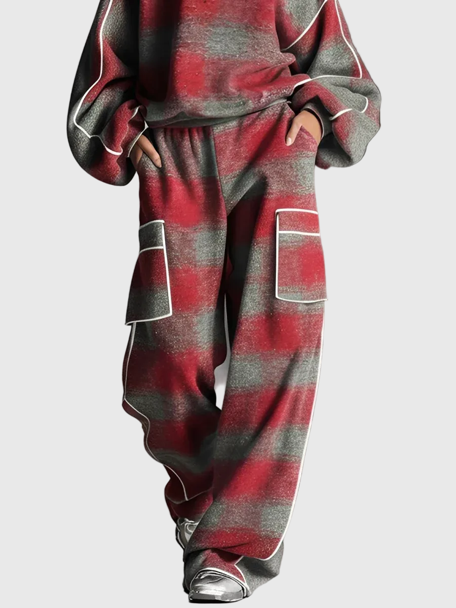 Louise - Gingham, colour block, two-piece set