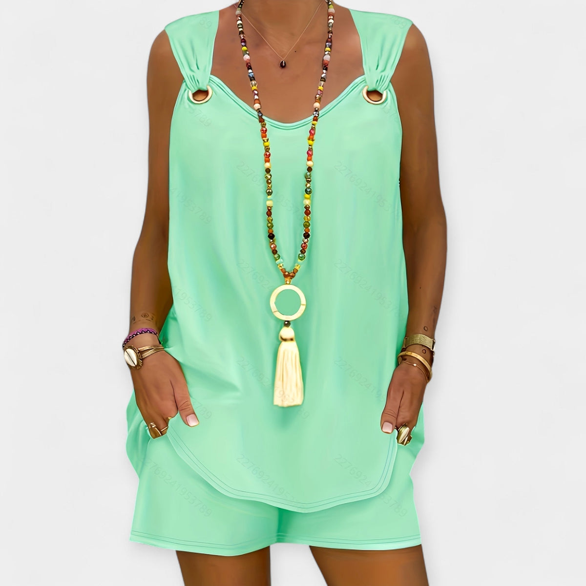 Sleeveless shorts set