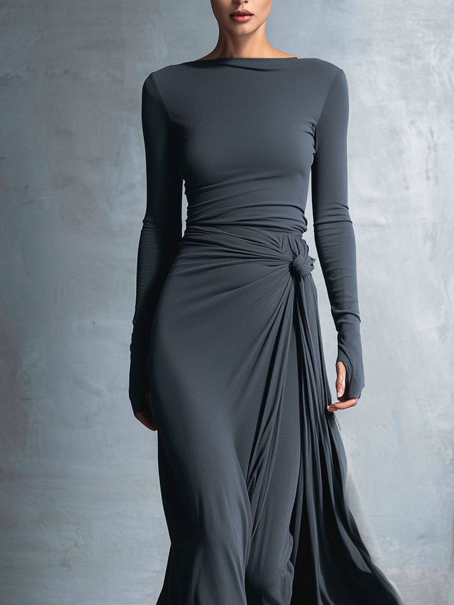 Ilinca | Side Knot Maxi Dress