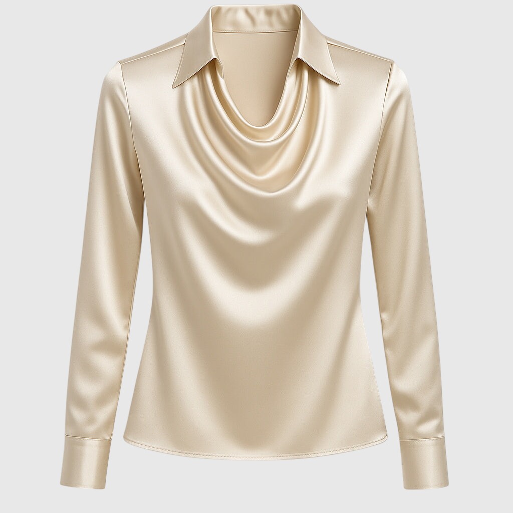 Adela – Elegant silk-effect blouse