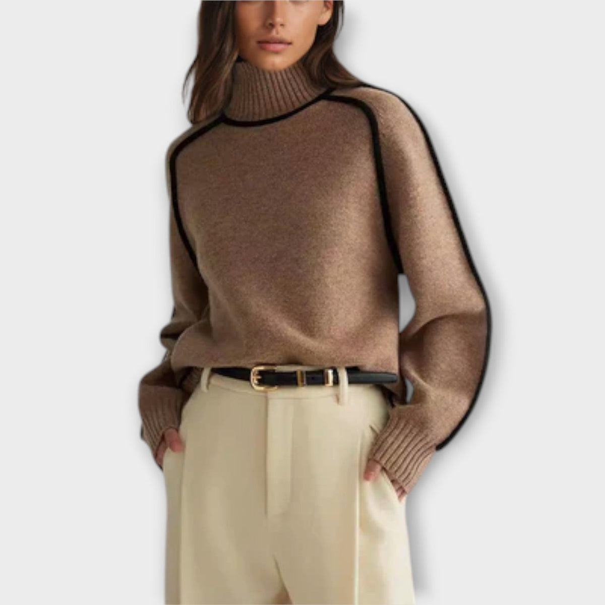 Dana - Puha és elegáns pulóver magas gallérral