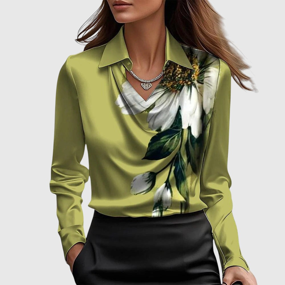 Adela – Elegant silk-effect blouse