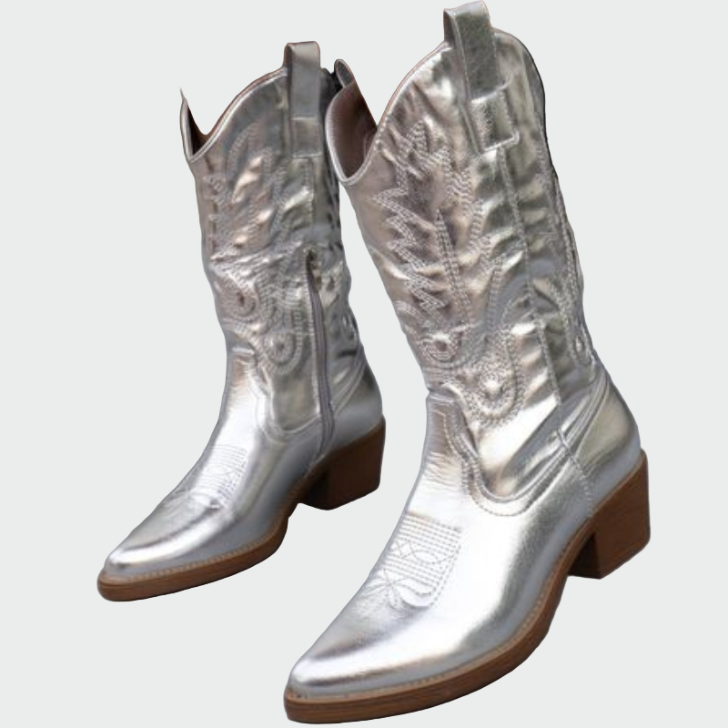 Fém cowboy csizma
