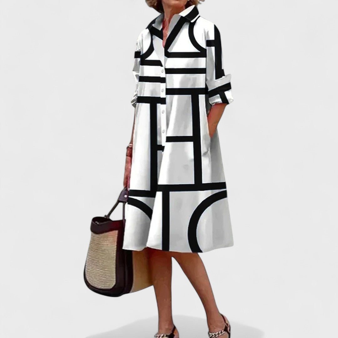 Stella - Geometrically Elegant Dress