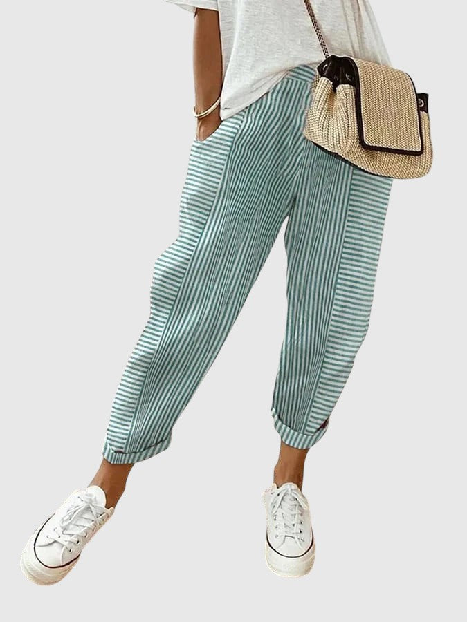 Nina - Elegant striped trousers