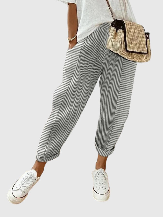 Nina - Elegant striped trousers