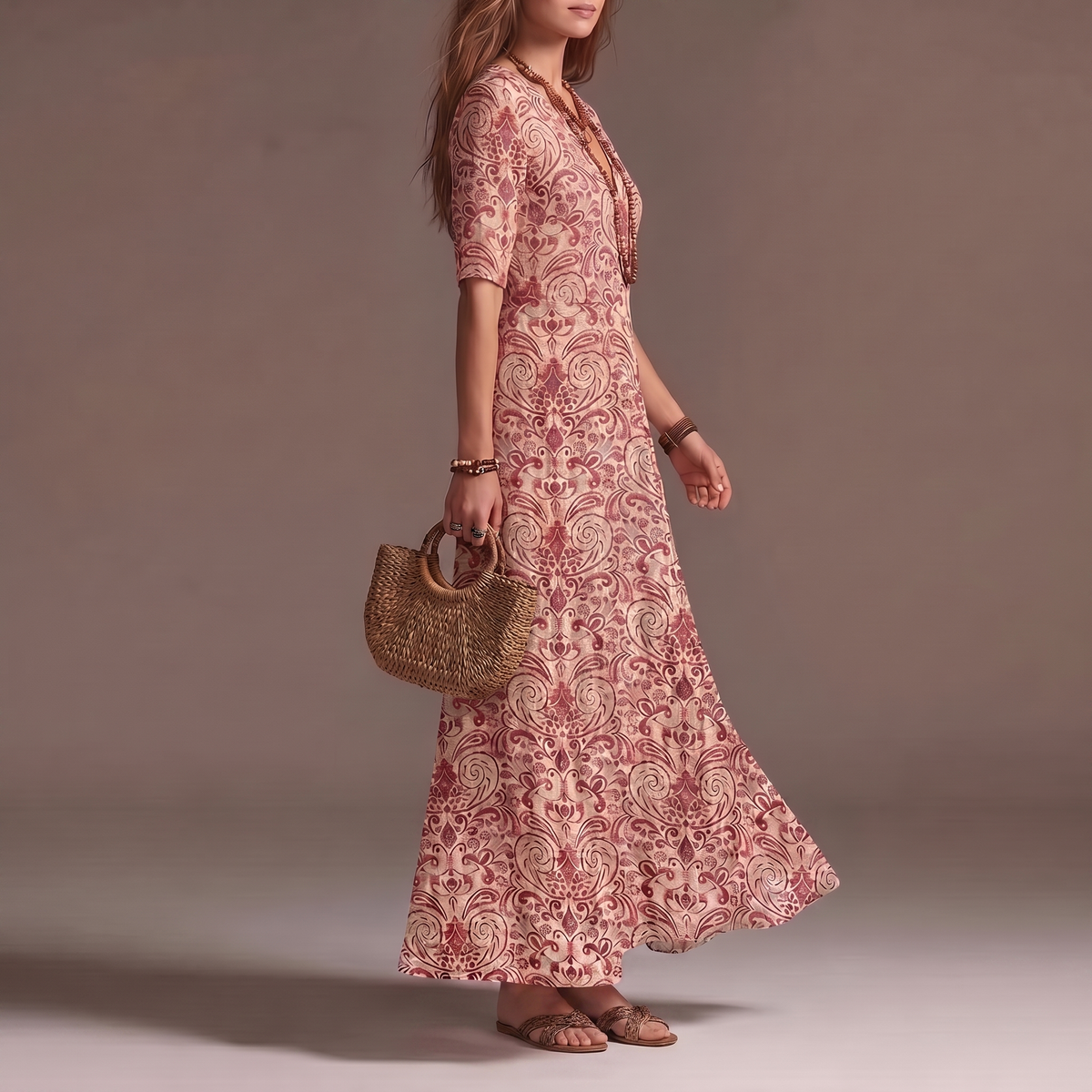 Rosalie | Vintage-ihlette Bohém Maxi Ruha