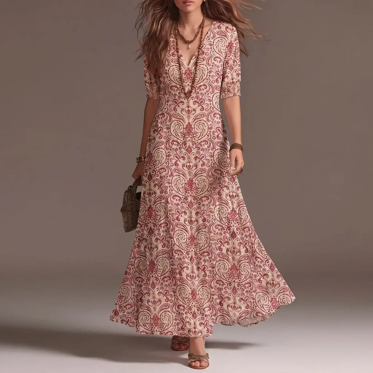 Rosalie | Vintage-ihlette Bohém Maxi Ruha