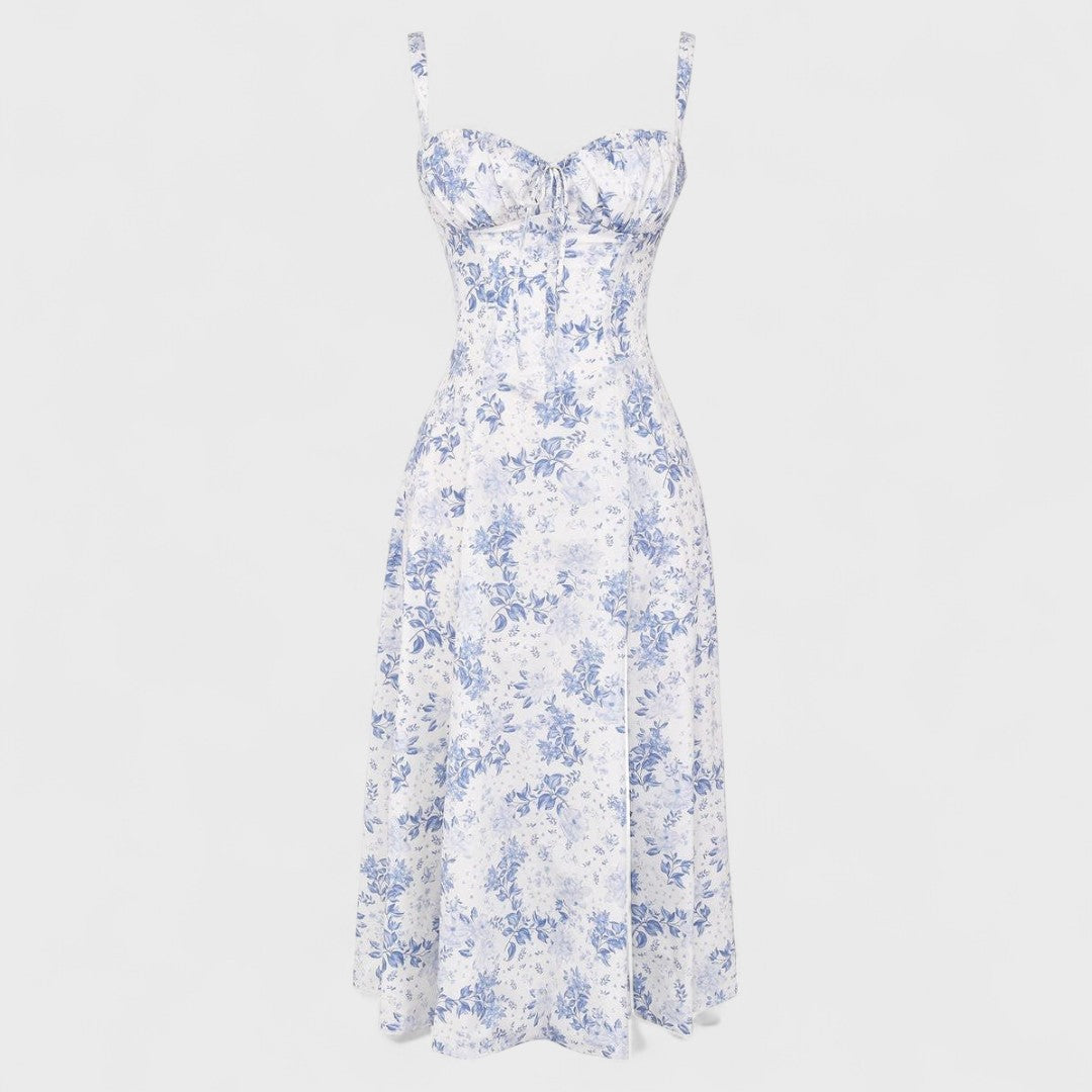 Kiana – Lace-Up Midi Dress