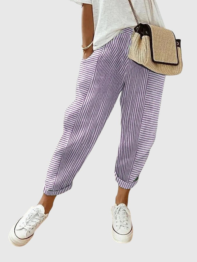 Nina - Elegant striped trousers