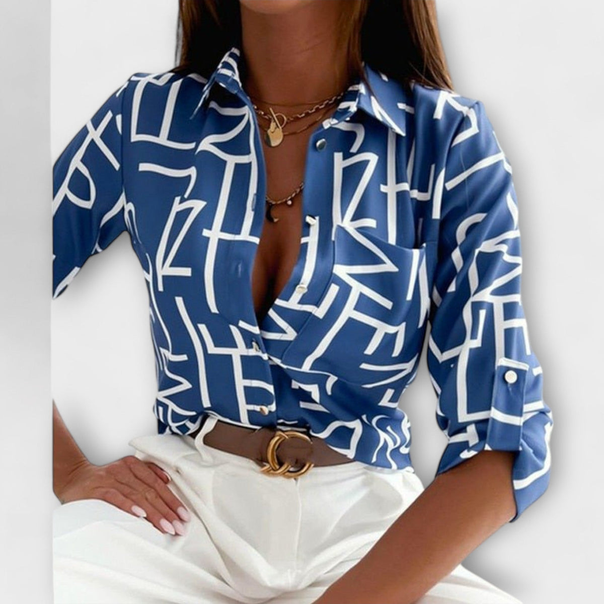 Classic collared blouse