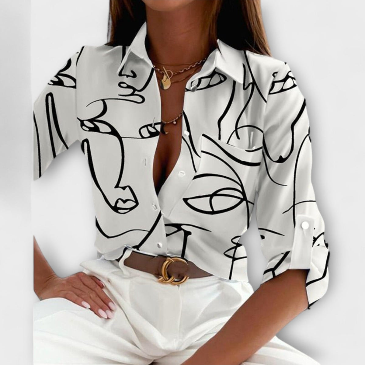 Classic collared blouse